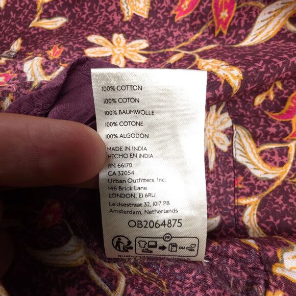 NWT Free People Lola Floral Mini Dress Brown Boho Cottagecore Babydoll Peasant - Picture 8 of 8